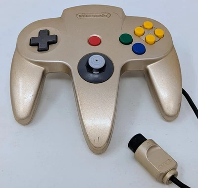 Nintendo 64 N64 Gold Controller - Authentic - Tested & Working! - Image 1 of 4