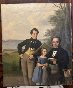 Antico Dipinto Olio Su Tela Epoca 800 - Foto 1 di 6