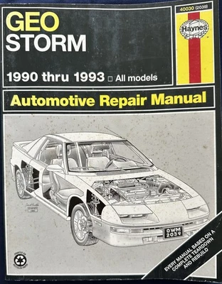 1990-1993 Geo Storm Haynes Repair Manual - Image 1 of 4