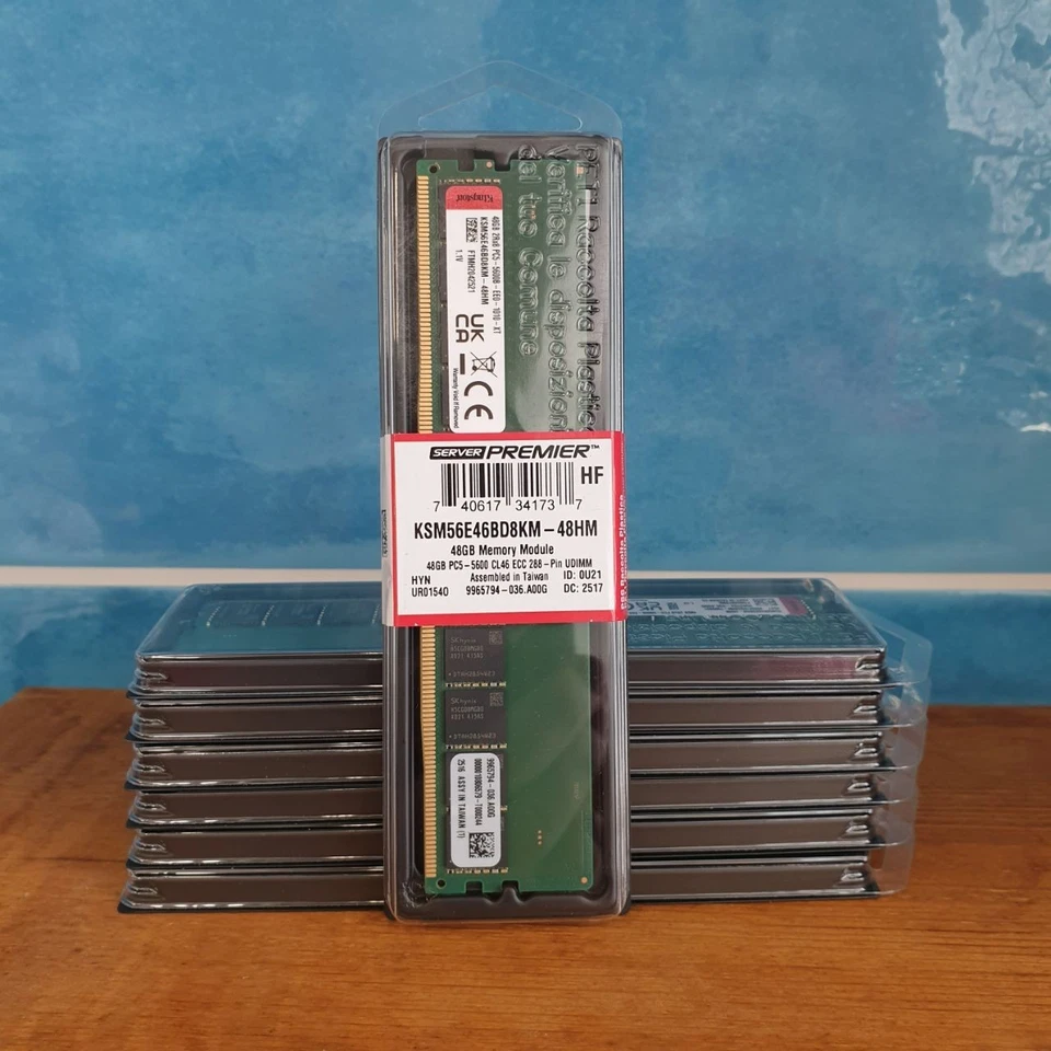 Kingston KSM56E46BD8KM-48HM 48 GB 5600 MHz ECC UDIMM (305 EUR 0% VAT) - Bild 1 von 1