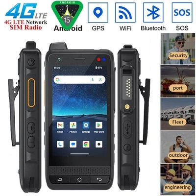 4G LTE Rugged Phone Android 15 PTT Walkie Talkie Waterproof PoC Radio Unlocked - Image 1 of 4