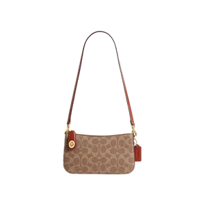 Coach Penn Shoulder Bag in Signature Canvas Tan Rust - Picture 1 of 1