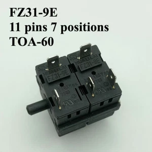 Interruptor de función giratoria TOA-60 11 pines 7 posiciones HUA LI LAI FZ31-9E FZ31-10 - Imagen 1 de 4
