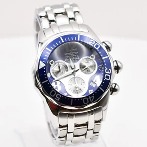 Reloj Pulsera Invicta Hombre Tono Plateado Acero Inoxidable Cronógrafo 45mm Modelo 3210 - Imagen 1 de 11