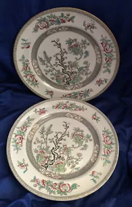 ANTICO 1891 Minton albero indiano set di 2 piatti da portata marchi trio impressionati - Foto 1 di 12