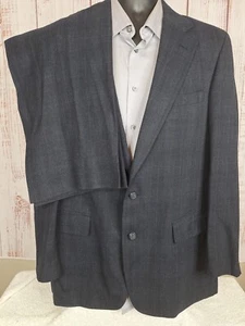 Cricketeer 2 piece Suit Mens 42R 36X30 Gray Plaid Wool USA Flaw - Picture 1 of 15