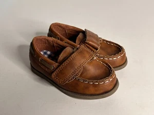 Carter's Noah Brown Strap Dress Shoes Little Boy Size 6 - Picture 1 of 8