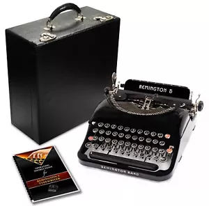 Remington Typewriter Black Model 5 Streamline 1937 (Reconditioned/Refurbished) - Picture 1 of 7