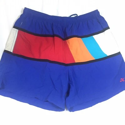 Vintage Color Block Hobie Mens Swimsuit 90s swim shorts blue Y2K - Image 1 of 4