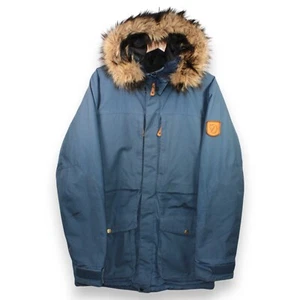 Fjällräven Barents G-1000 Parka Greenland Wachsfell Kapuze blau Herren Large Reißverschluss - Bild 1 von 24