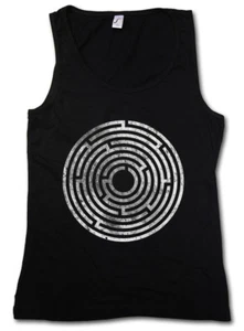CIRCLE MAZE WOMEN TANK TOP Spiral Labyrinth Mystic Hypnotic Esoterik Hypno - Picture 1 of 1