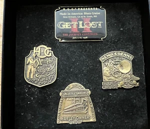 Prendedores Hog on Tour 1998 Memphis St. Louis Nueva Orleans Get Lost Harley Davidson - Imagen 1 de 7