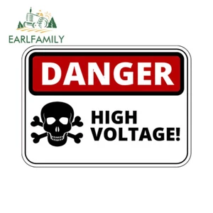 EARLFAMILY 5.1" Advertencia Peligro Alto Voltaje Coche Pegatinas Decoración Pared Calcomanías - Imagen 1 de 3