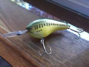 All Brass USA Bagley Diving B3 DB3 LB9 Little Bass on Chartreuse Lead Lip - Picture 1 of 3