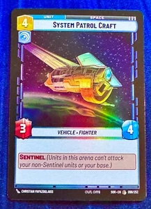 Star Wars Unlimited Spark of Rebellion System Patrol Craft FOIL Common Card - Picture 1 of 2
