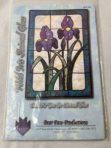 Wilde Iris Buntglas Quilt Schnittmuster Bärentatze Productions 22" x 33" - Bild 1 von 2