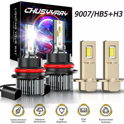 Fits For Lexus LS400 1990-1992 6000K 4sides LED Headlight + Fog Bulbs - Image 1 of 4