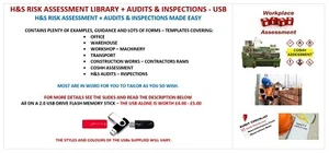 Health and Safety Risk Assessment Library + Audits & Inspections Made Easy - USB - Picture 1 of 14