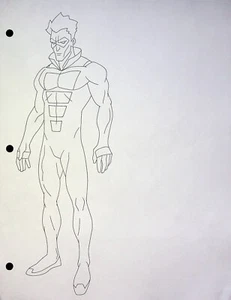 Superman Batman Public Enemies JEFF JOHNSON Producción Modelo Dibujado a Mano - Imagen 1 de 2