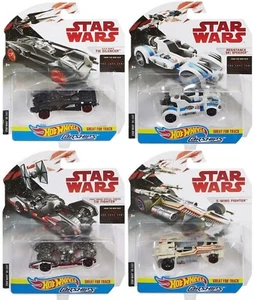 Star Wars Hot Wheels x4 Carships X-wing TIE Fighter Ski Speeder TIE Silencer NEW - Picture 1 of 13