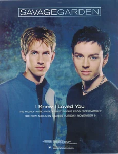 Savage Garden 1999 Ad- I Knew I Loved You Advertisement - Picture 1 of 1