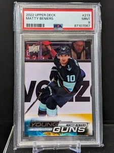 2022-23 Upper Deck Matty Beniers Young Guns #213 PSA 9 Mint - Bild 1 von 2
