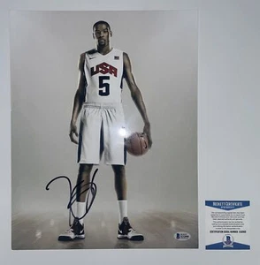 Kevin Durant Autographed 11x14 Photo Team USA Beckett Authentic MVP CB032 - Picture 1 of 7