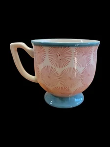 The Pioneer Woman "Happiness" Footed Mug Red/Turquoise 16oz Replacement Mug - Picture 1 of 6