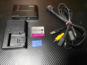 Sony Cyber-Shot DSC-T10 Compact Digital Camera - black Japanese language only - Picture 1 of 7
