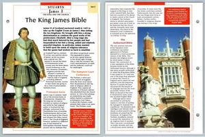 King James Bible  - 1611 Stuarts Atlas Kings & Queens Of GB Maxi Card - Picture 1 of 1