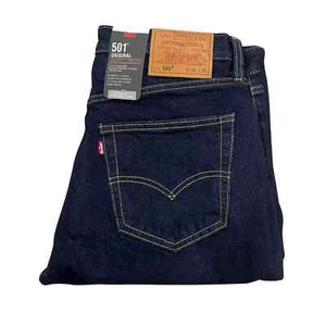Levi's®️ 501 Original Regular fit Men's Jeans One Wash - Dark Blue - Picture 1 of 4