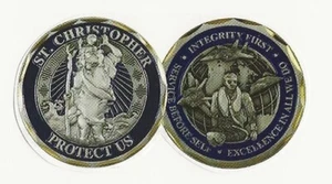 Moneda de desafío - St. Christopher Protect Us -- aviador - Imagen 1 de 1