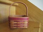  Longaberger Sweetheart Basket 1993 Red square handy size *shipping included!*