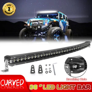 Curved 38 inch 720W Single Row Bumper LED Light Bar for GMC ATV Truck 37" 39" - Picture 1 of 10
