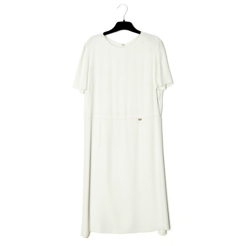 Chanel 2011 Robe FR38 White Viscose Minimal Dress UK10 US8