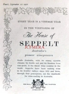House of SEPPELT Australiens Pionier Winzer ANZEIGE Kleindruck 1951 670/199 - Bild 1 von 1