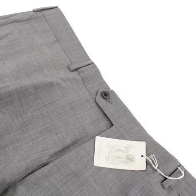 Belvest NWT Flat Front Dress Pants Size 56 40 US Solid Gray 100% Wool - Image 1 of 4