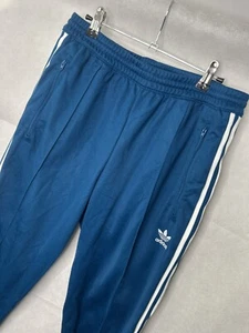 Adidas Tracksuit Bottoms Mens Medium Blue SST Originals Trefoil Pants Firebird - Picture 1 of 7