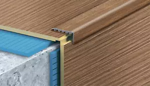 Cezar Threshold Angle Stair Profile, 1-3/4" W x 7/8" H x 2-9/10' (34.8") L, PVC - Picture 1 of 1