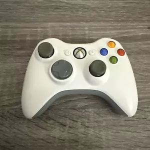 Microsoft Xbox 360 Wireless Controller Original Weiß Grau Gereinigt Funktioniert - Bild 1 von 6