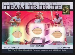 2003 Topps Tribute World Series Team Tribute O'Neill/Sabo/Davis 1990 #220/275 - Picture 1 of 2