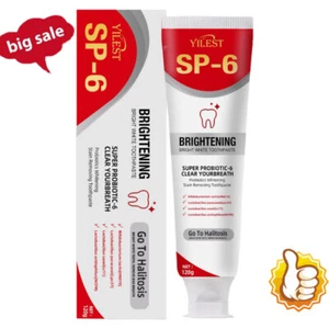 SP-6 Probiotics Bright White Zahnpasta, frischer Atem, Super Probiotic-6 120g - Picture 1 of 13