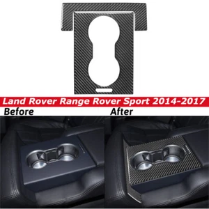 Apoyabrazos trasero de fibra de carbono portavasos panel embellecedor para Land Rover Range Rover Sport - Imagen 1 de 12