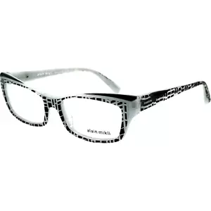 Alain Mikli AO3040 Damen Kunststoff Brillengestell C002 schwarz creme 55-17 - Bild 1 von 6