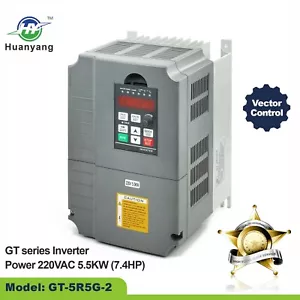 Huanyang VFD 220V 7.5HP 5.5KW 25A Vector Control Variable Frequency Drive CNC - Picture 1 of 14