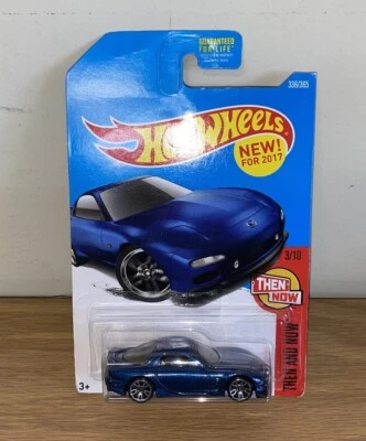 Hot Wheels '95 Mazda RX-7 AZUL MARINO ENTONCES Y AHORA 3/10 #336/365 NUEVO PARA 2017 JDM Foto 1 de 4