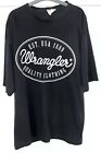 Vintage Wrangler T-Shirt, Single Stitch, Black 2 White, UK Mens XL