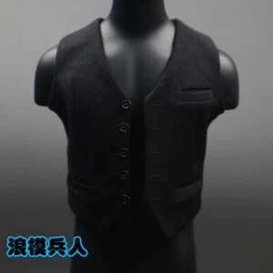 1:6 Black Suit Vest Model Clothing For 12'' Male Soldier Figure Doll Body Toys - Picture 1 of 6
