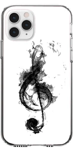 Music Treble Clef Shadow Art Dark Cool Phone Cover Silicone Shockproof MagSafe - Picture 1 of 9