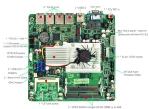 Jetway NF9HQL-525 Atom D525 Quad-LAN Mini-ITX Motherboard DC 12V Power Onboard - Picture 1 of 5